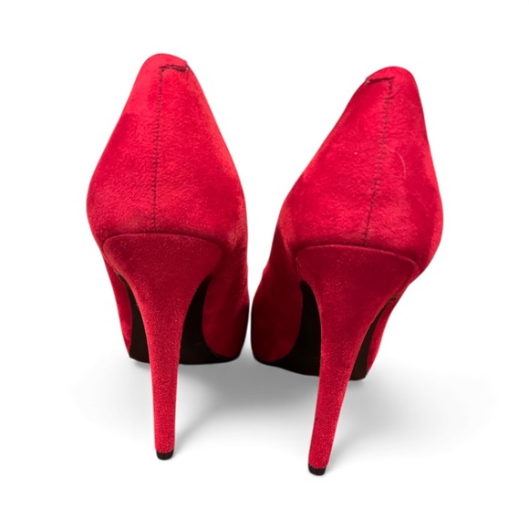 BCBGeneration Parade Red Suede Platform Stiletto Pump 8.5 - Picture 4 of 6